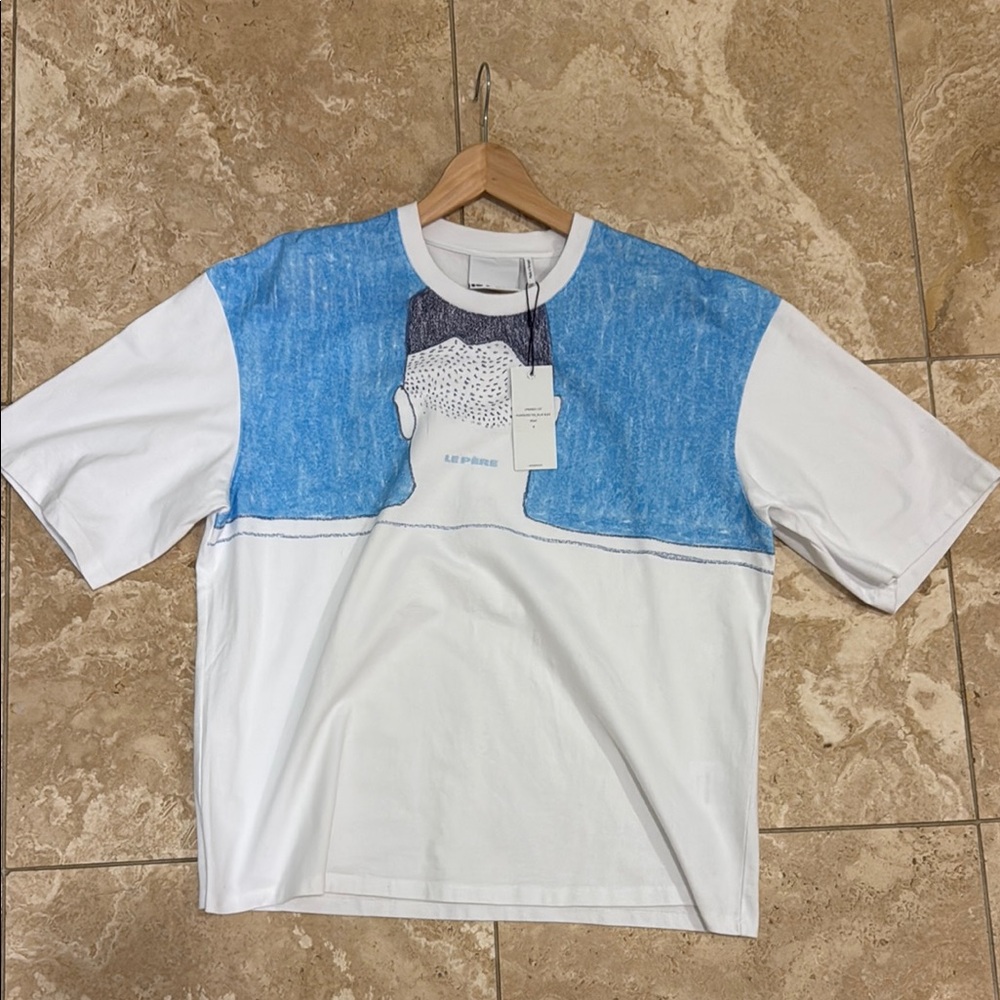 Le père medium oversized blue buzz tee